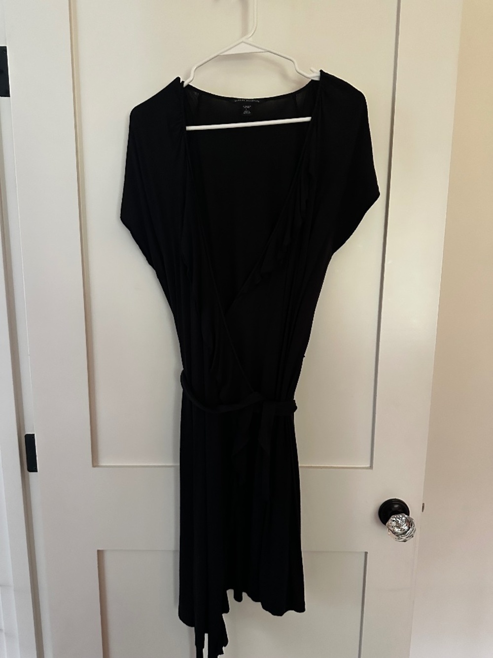 Banana Republic Black Wrap Dress -- L